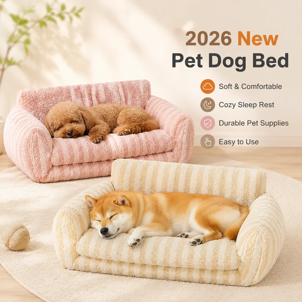 2026 New Arrival Cat Bed Small Dog Orthopedic Couch Beds For Pets Up To 13 Lbs Multifunctional Double‑Layer Soft Orthopedic Sofa