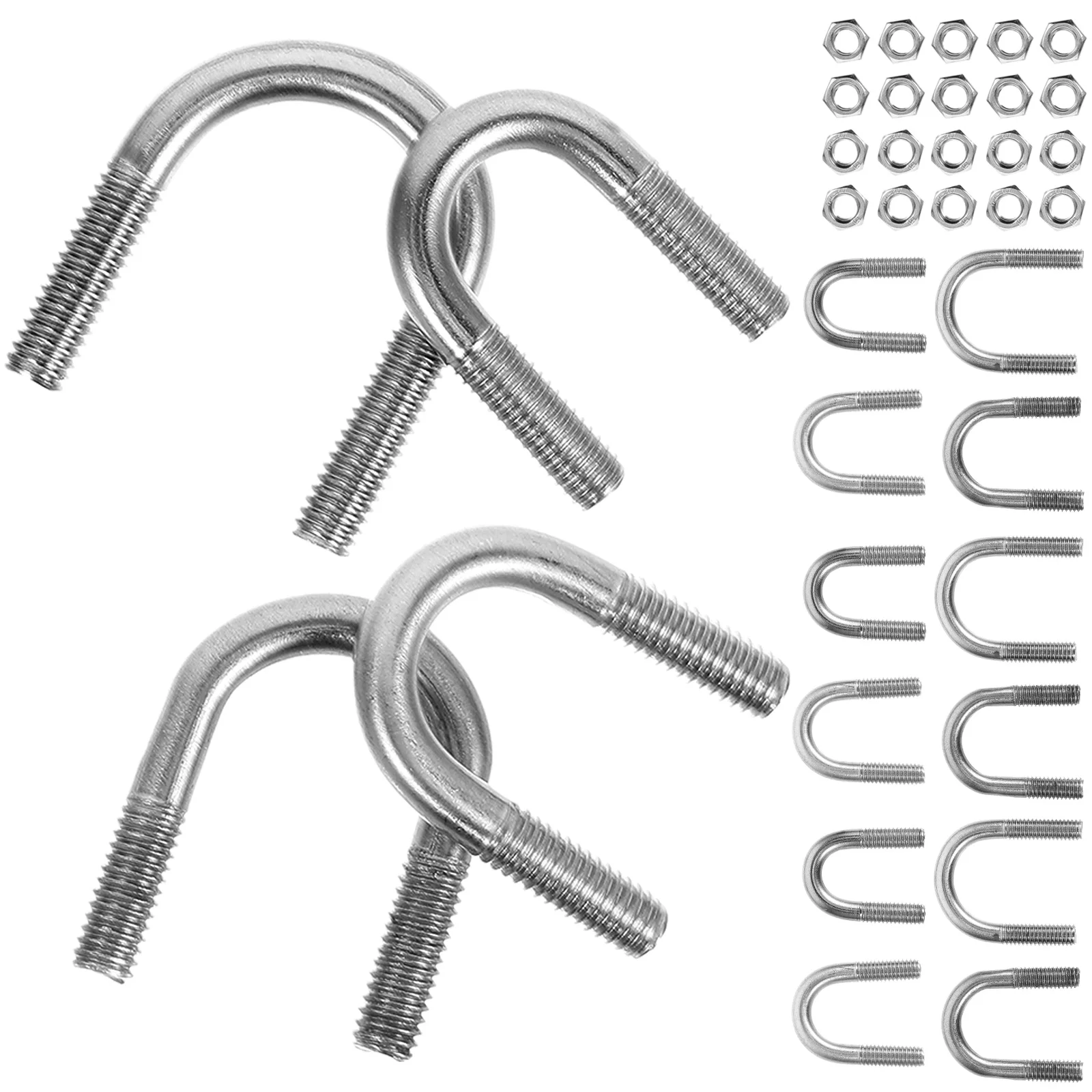 

1 set U-bolt Stainless Steel U Bolts For Fastening Products 304 Fasteners U-shaped Bolts Nuts Bracket Round Bend Hardware