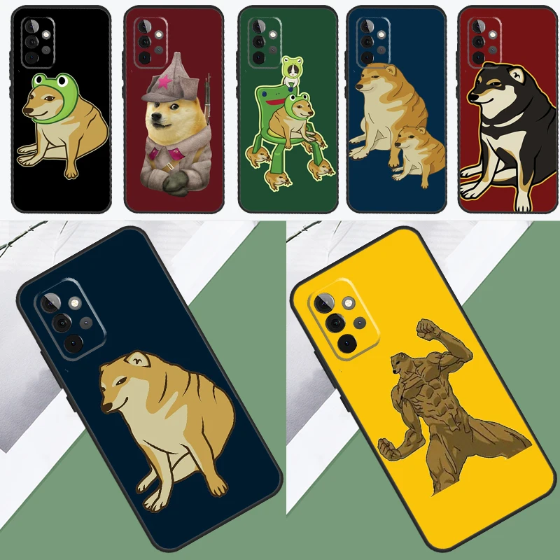 Cheems Doge Phone Case For Samsung Galaxy A34 A54 A14 A51 A71 A12 A22 A32 A52 A72 A13 A33 A53 A73