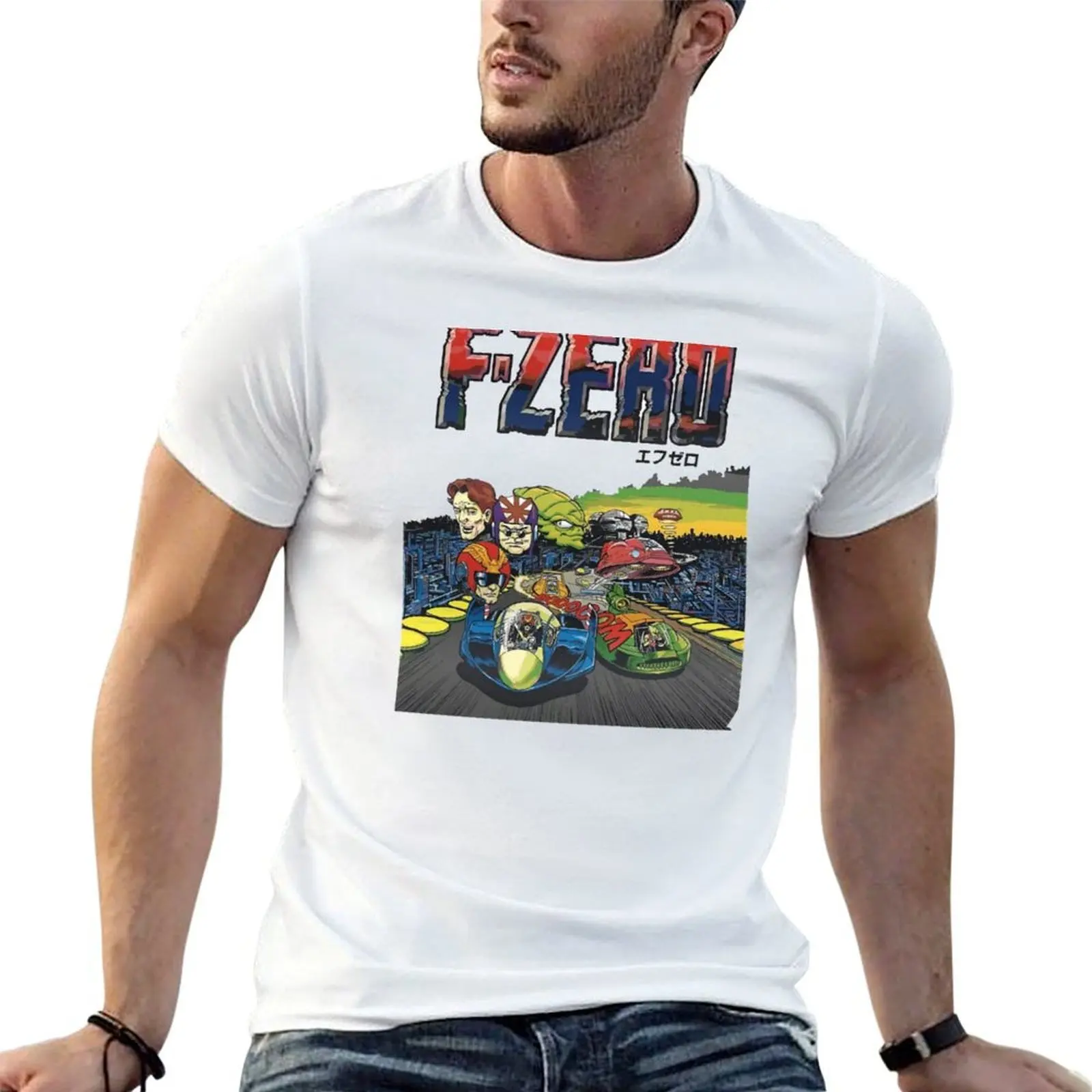 F-Zero T-Shirt blanks Aesthetic clothing mens white t shirts
