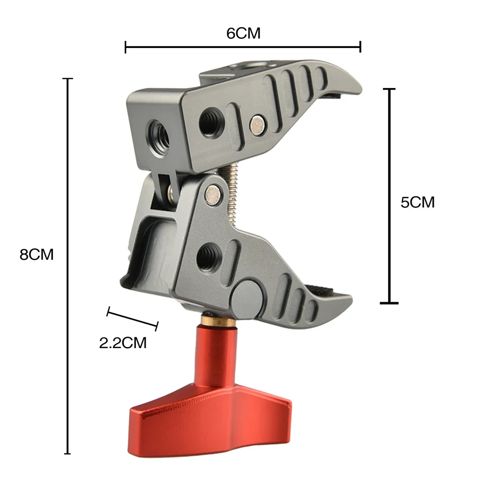 Morsetto per fotocamera a braccio articolato con supporto 1/4 3/8 Arri per braccio magico Clip per fotocamera treppiede monopiede Monitor Flash Light Studio Kit