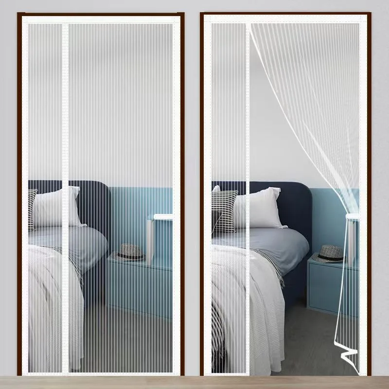 Magnetic door curtain, side opening magnetic mosquito net, insect proof flight, summer mosquito invisible net can be customized