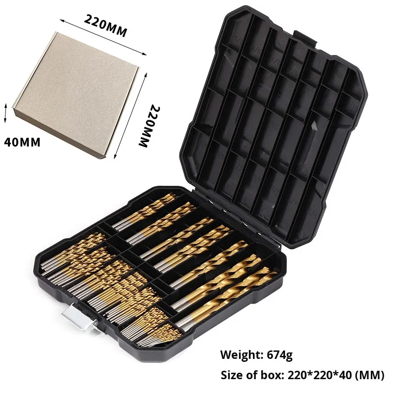 99-Piece Twist Drill Set HSS Drill Bits 1.0-10mm Hole Saw for Metal Drilling China