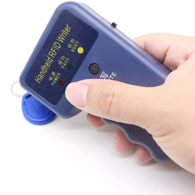 Genggam 125Khz EM4100 Rfid Copier Schrijver Duplikator Programmeur Reader + 5 Buah EM4305 T5577 Herschrijfbare Id Keyfobs Tag