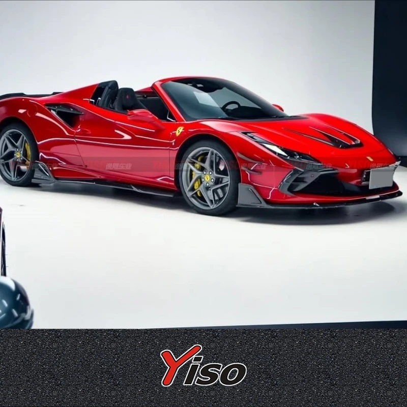 

Suitable for the side skirts of the Ferrari F8 dry carbon fiber Mansor model with a group of skirt spoilers Mansor Side Skirt