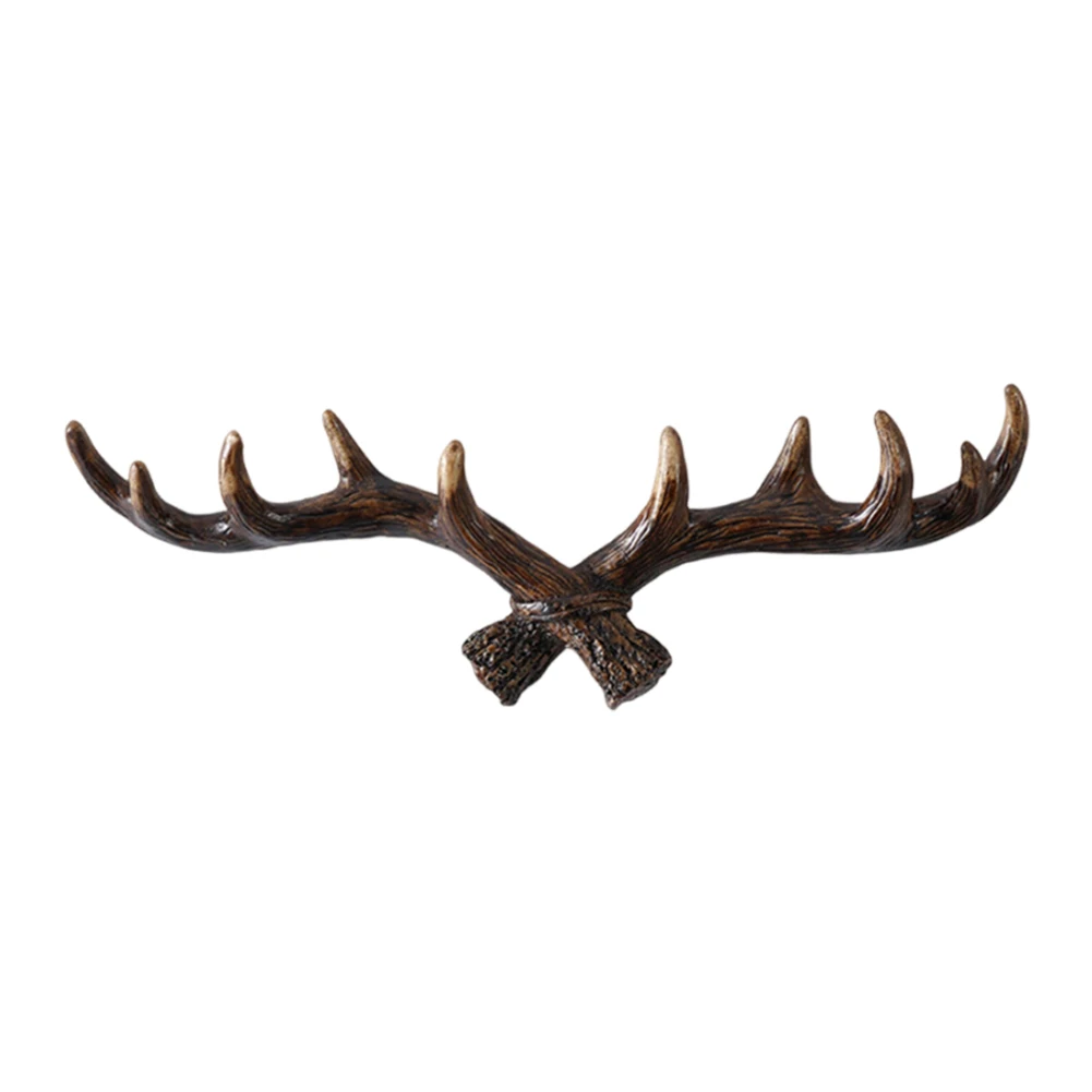 Clothes Hanger Deer Antler Hook Indoors Organizing Easy To Install Natural Finish Realistic Shape Unique Design