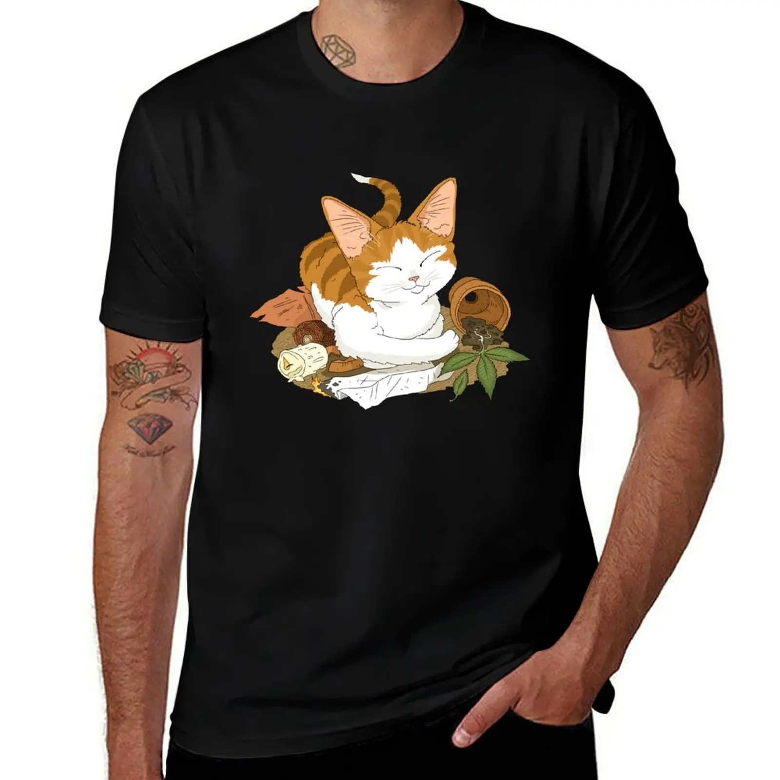messy kitty T-Shirt Plus Size Loose Fit T-Shirt