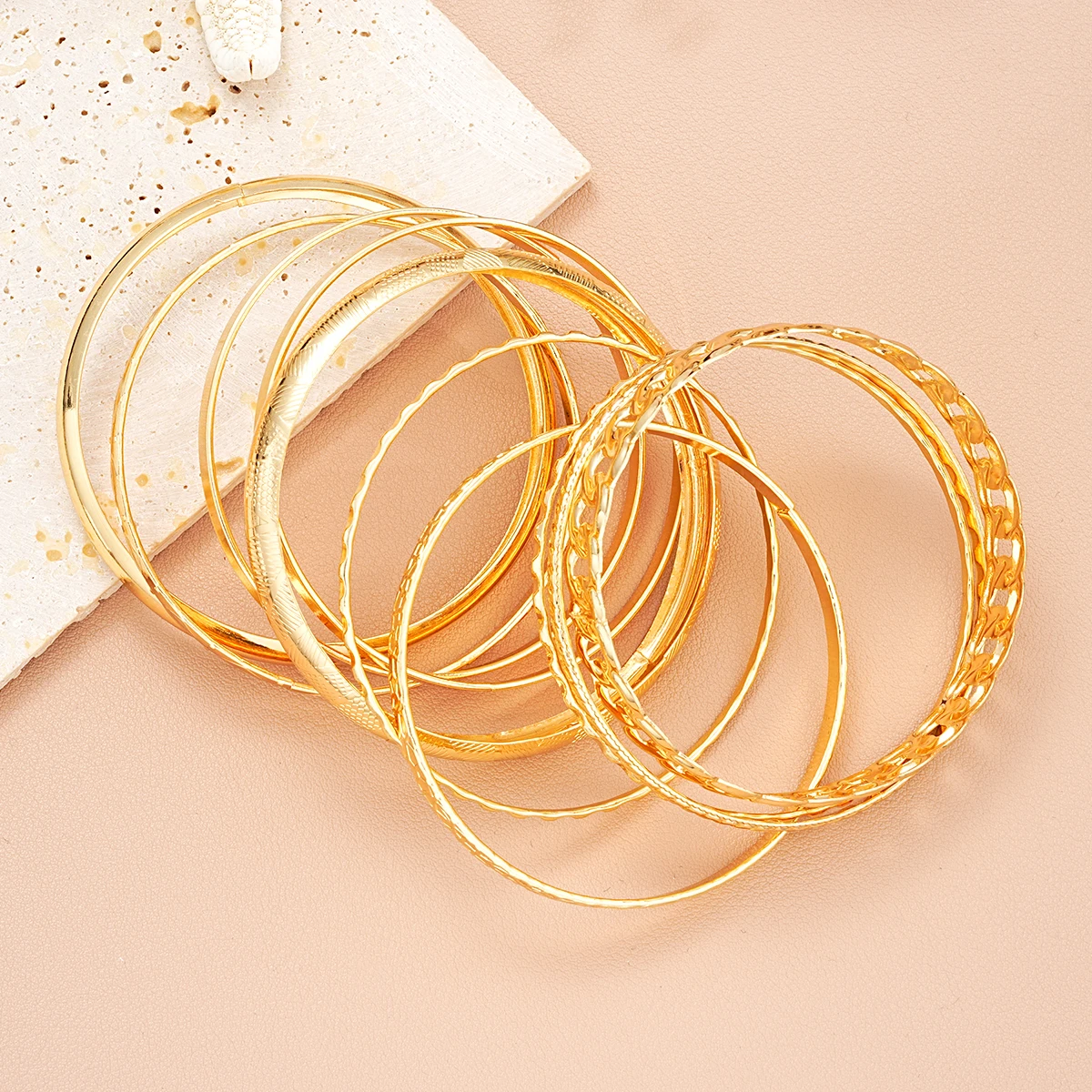10 Pcs Punk Trendy Multilayer Bracelets Set for Women Elegant Delicate Twist Sparkling Adjustable Bangles Jewelry Couples Gifts image 4