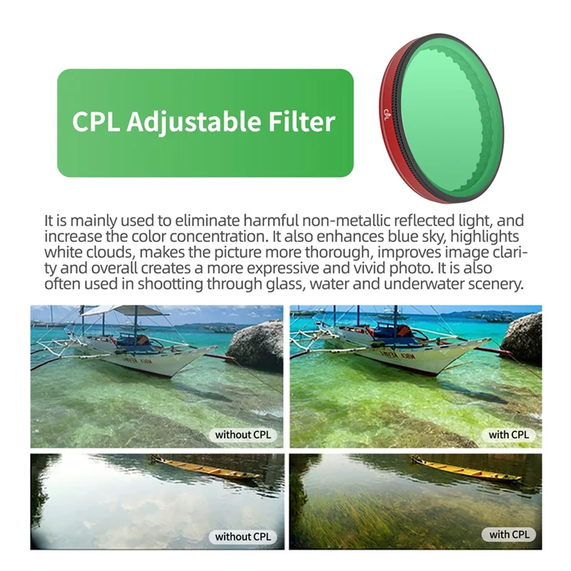 AEF7-Lens Filter For DJI OSMO Action 5 Pro/4/3 - Adjustable Filters Action Camera Accessories