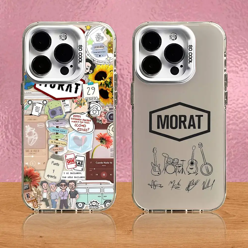 

M-Morat Band Phone Case For iPhone 16,15,14,13,12,11,Pro,Max,Plus,Mini,SE White Candy Matte Shockproof Cover