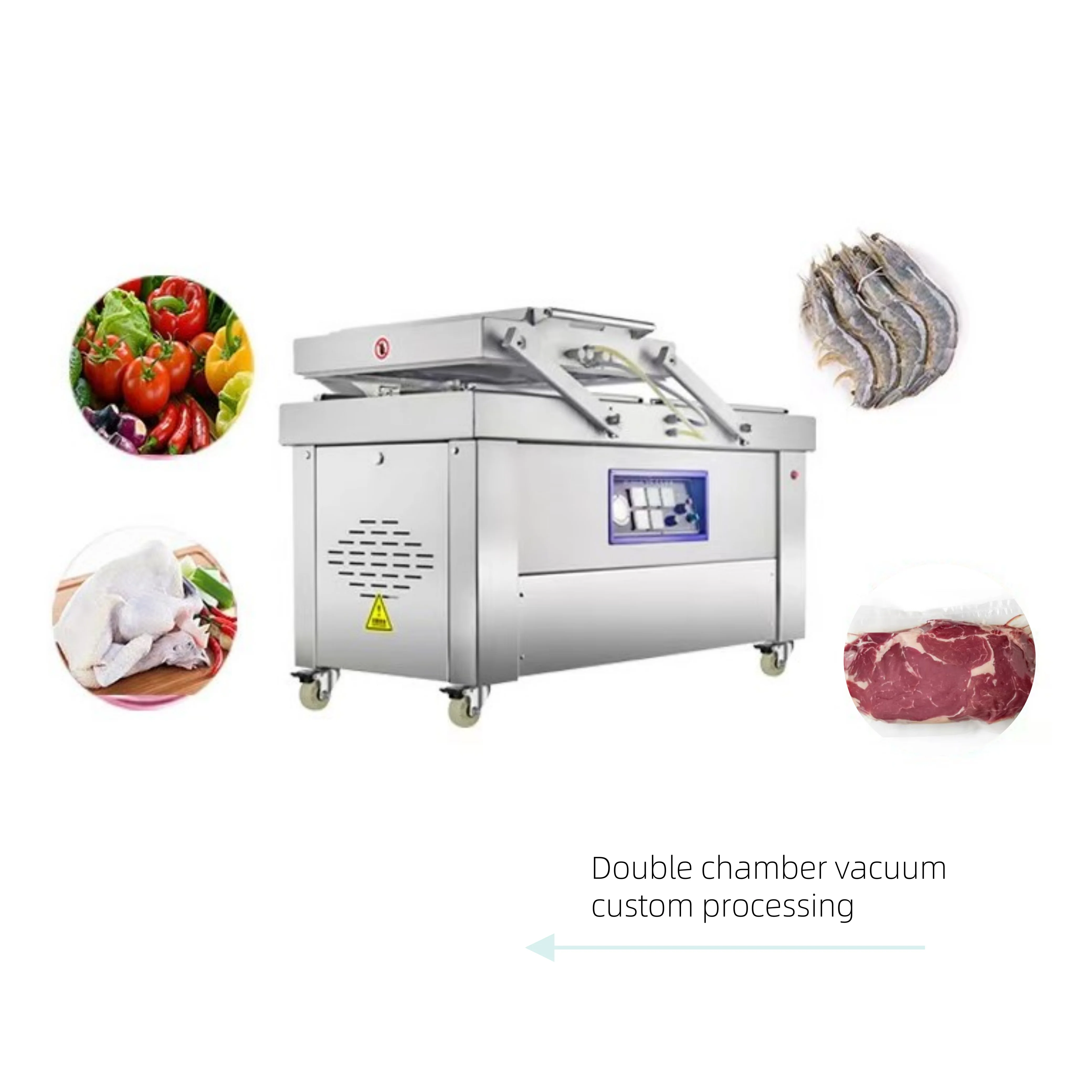 DZ-400/500/600-B Wholesale Price Double Chamber Vacuum Sealer Automatic Vacuum Packing Machine