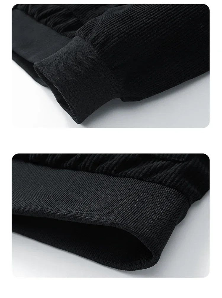 Cordjacken für Herren, Herbst-Winter-Windbreaker, einfarbige, lässige Cargo-Jacke mit mehreren Taschen, Oberbekleidung, modische Utility-Jacke – Detail 10
