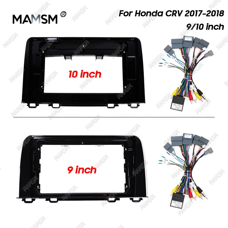 

MAMSM Car Frame Fascia Adapter Android Big Screen Radio Fitting Panel Kit For Honda CRV 2017 2018 9 inch/ 10 inch