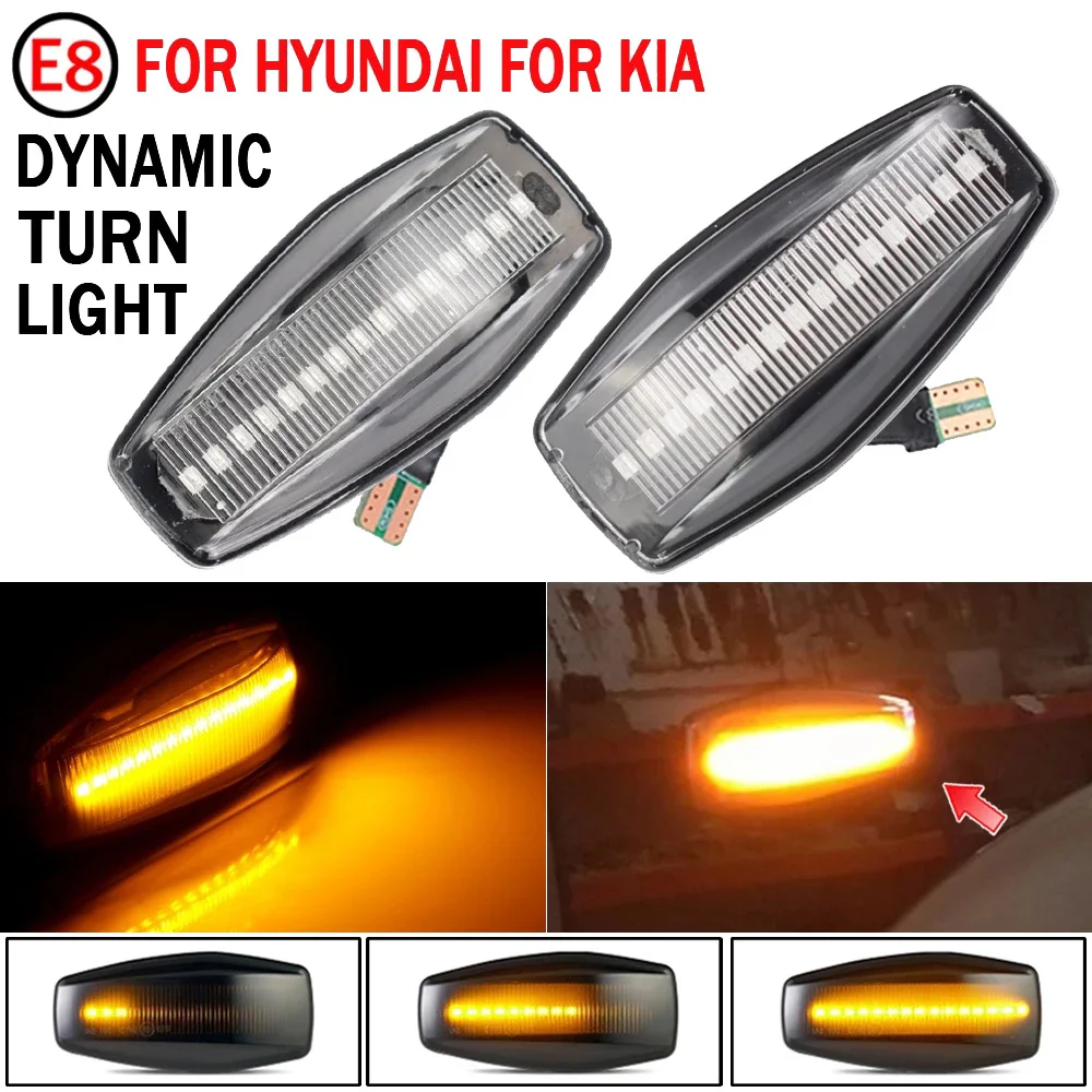 Car LED Dynamic Side Marker Light Turn Signal Blinker for Hyundai I10 Trajet Sonata Elantra Getz XG Tucson Matrix Kia