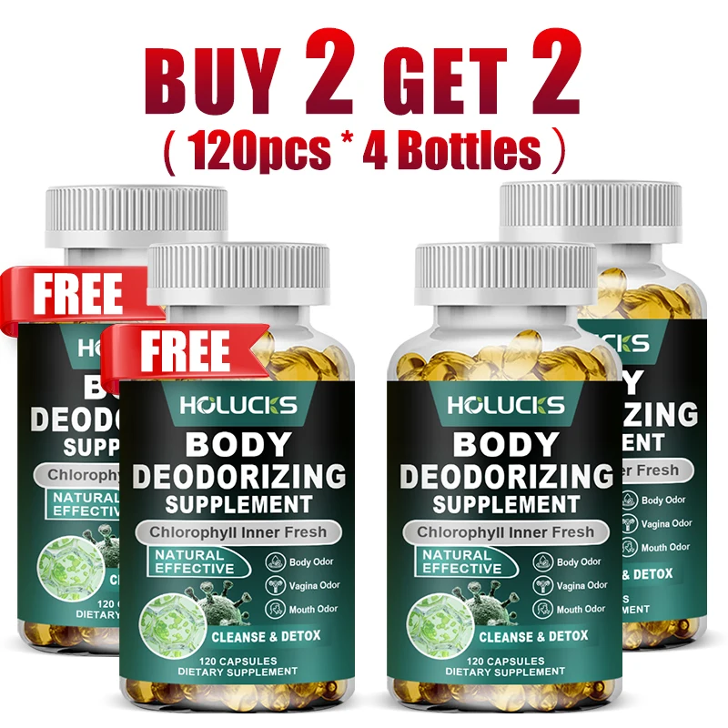 

HOLUCKS Комплекс хлорофилла, натуральный внутренний дезодорант, уменьшает неприятный запах изо рта и тела, способствует улучшению пищеварения.