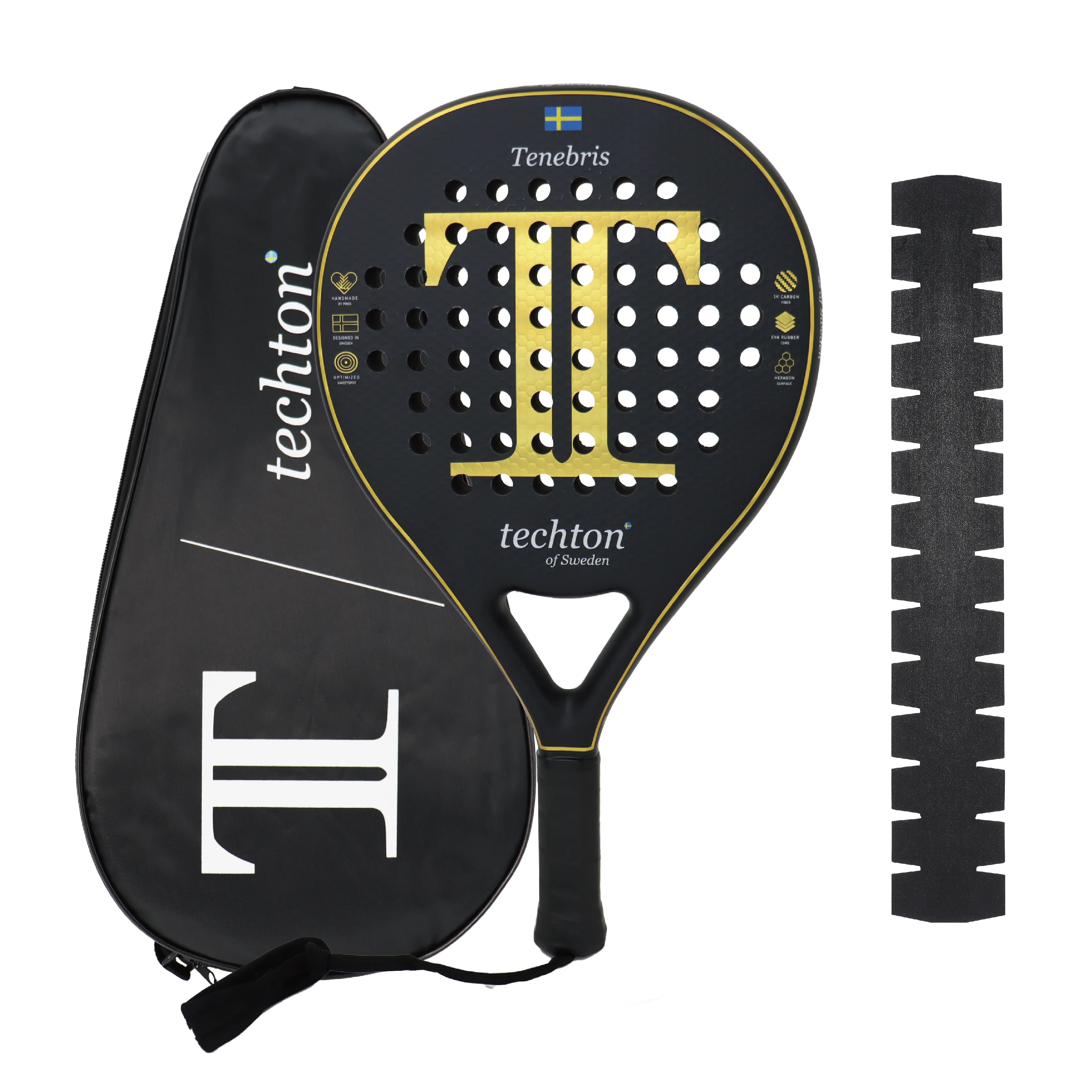 

Padel Racket Carbon Fiber Soft EVA Head Memory Flex Foam for Excellent Balance Core Lightweight for Beginners With Cover