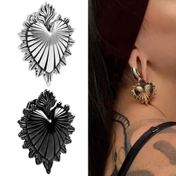 Vanku 2pcs 12mm Punk Heart Ear Hanger Weights For Stretched Lobe 316 Stainless Steel Ear Gauges Plugs Tunnels Body Jewelry