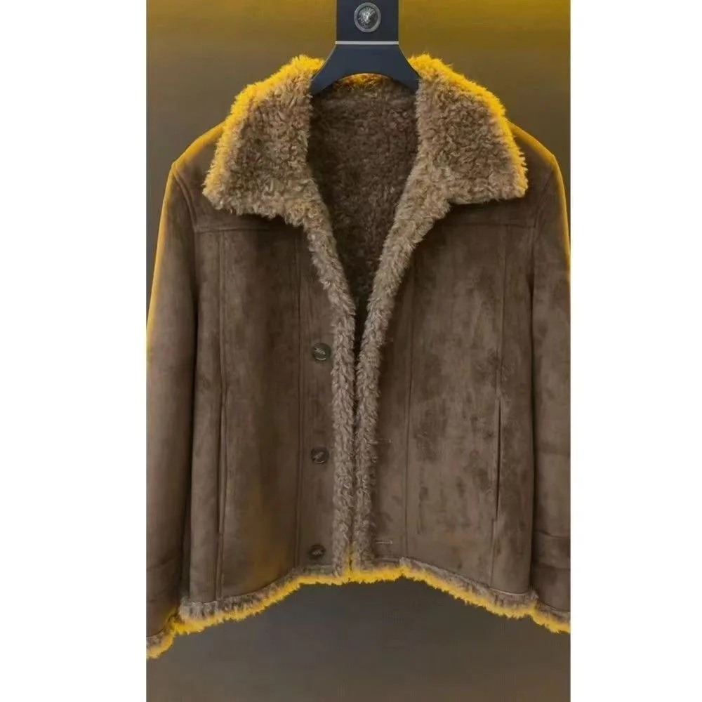 

Collared Jaet Men's Autumn Winter Warmth Simple Matchable Stand Old Money Sle Faionable Ci Life Polyester Fiber