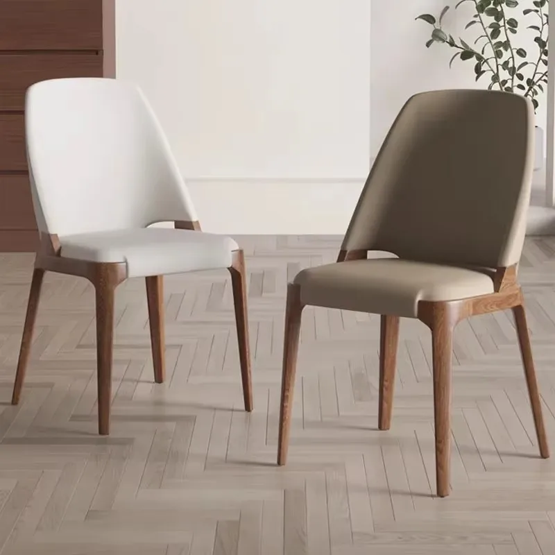

Luxury Modern Dining Chairs Comfortable Ergonomic Leather Vanity Chair Designer Trendy Ensembles Salle À Manger Furniture