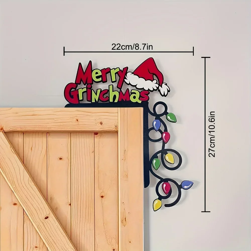 Adorable Christmas Light Garland Door Ornament – Cute Home Decor Free of Electricity and Feathers.”