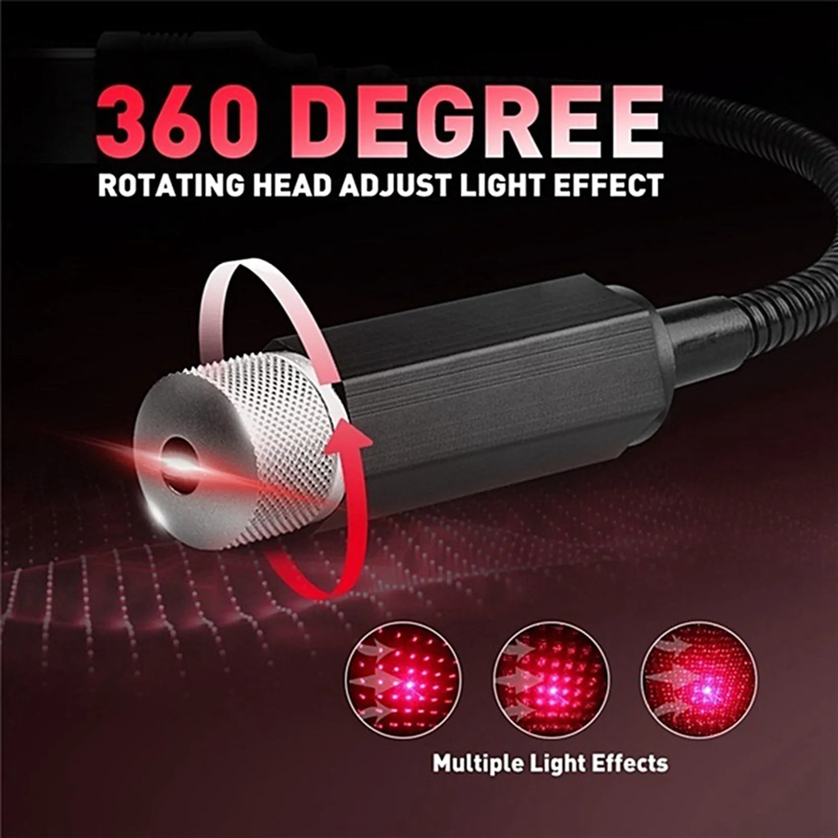 

AS94-2X Car LED Starry Sky Lights Car Interior Atmosphere Ceiling Night Star Light Lamp USB Atmosphere Lights(Blue)