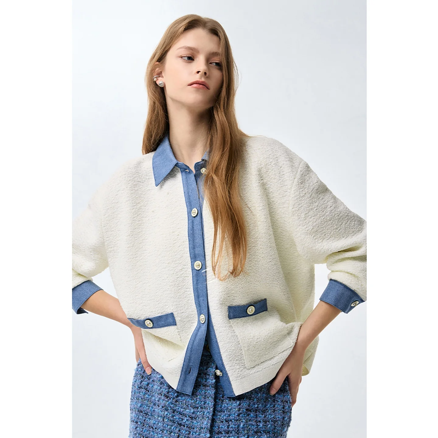 

Утягивающая дышащая тонкая хлопковая смесь, удобная лоскутная верхняя одежда с откидным воротником, женское пальто Faion Coat Ele Sle