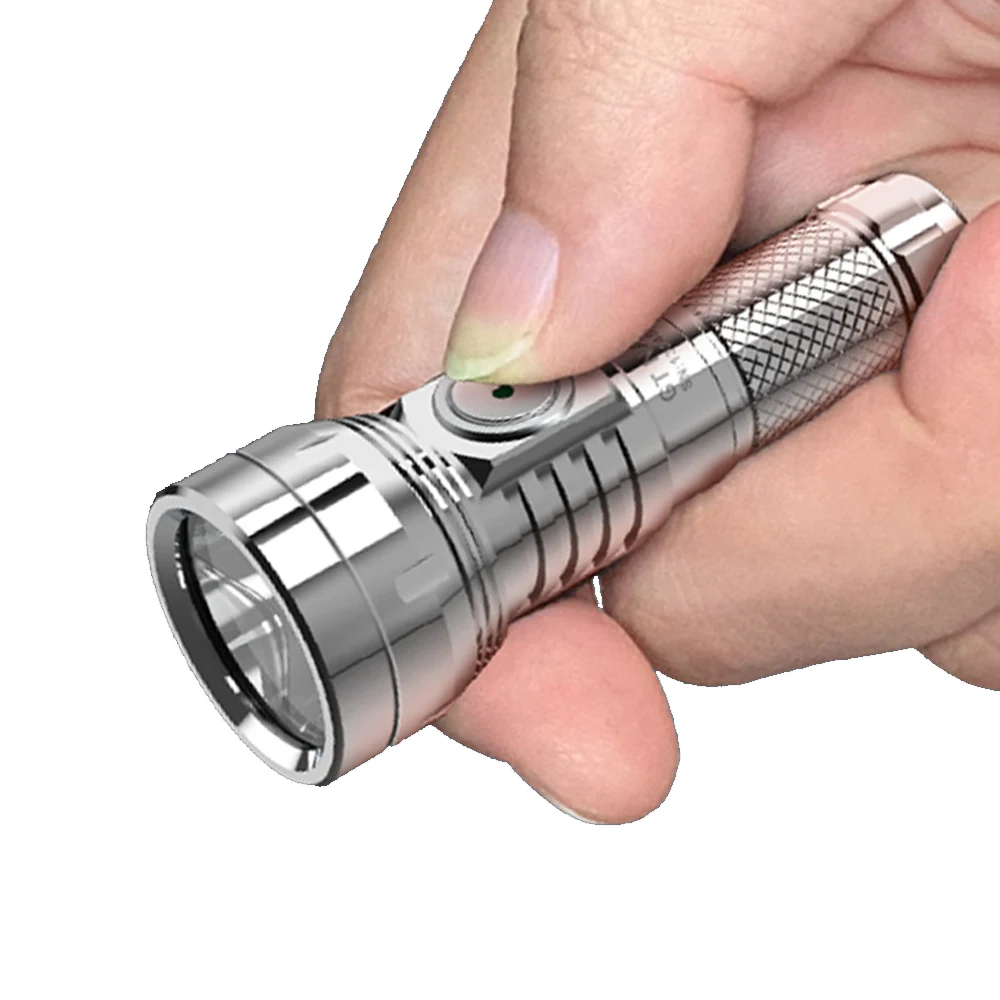 700 lumens led rechargeable aluminum flashlight HOKOLITE Lumen EDC 9 Modes Magnetic Memory Control such as camping Energizer Rechargeable Tactical Flashlight, TacR700