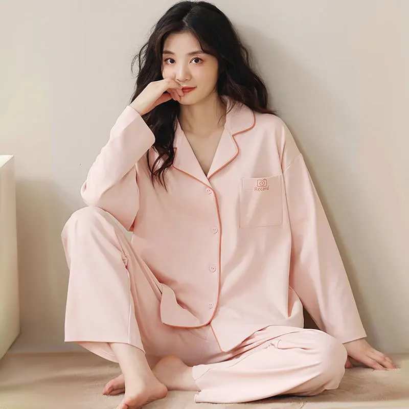 

20262026 Comfortable New Pajamas for Women In Spring and Autumn, Long Sleeved Cute Spring and Autumn Women's Autumn Home Clothes