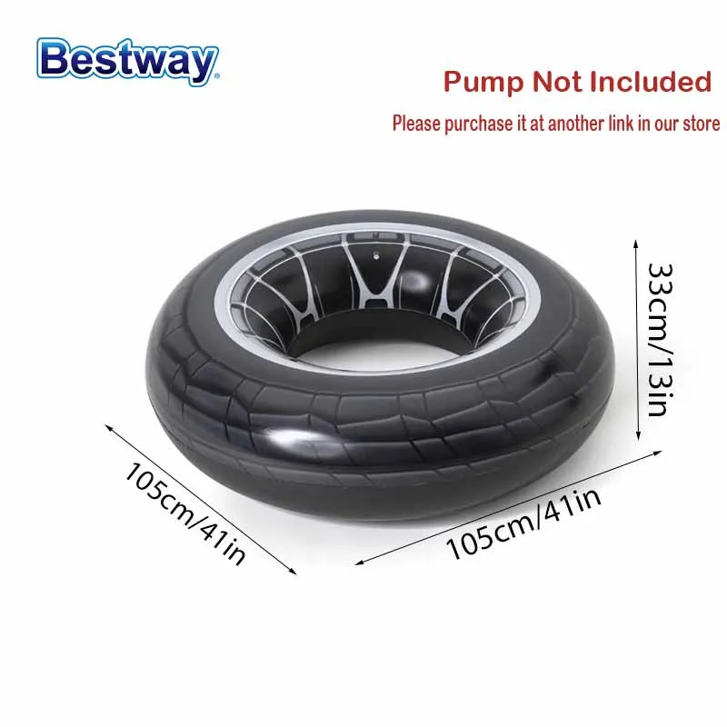 Bestway 36102 1 ชิ้น [ไม่ทําให้พอง] แหวนว่ายน้ํายาง, แหวนว่ายน้ําพีวีซี, แหวนว่ายน้ํายางความเร็วสูง, แหวนว่ายน้ําสระว่ายน้ํา
