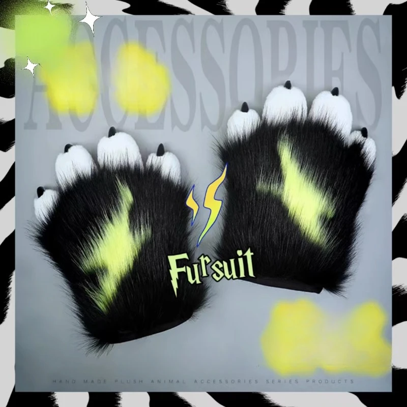 

Cute Handmade Animal Claw Cos Claw Furuit Animal Glove Nail Plush Cat Claw Furry