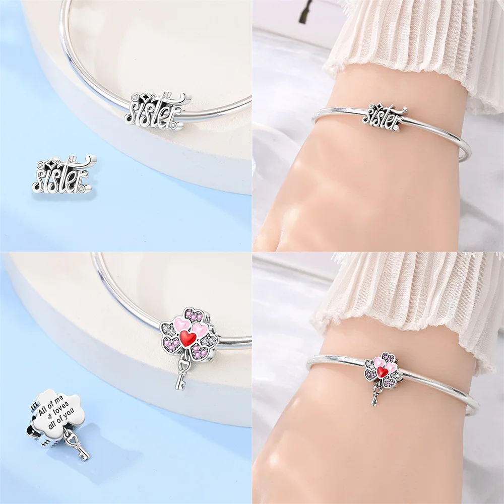 سحر 925 الفضة على شكل قلب زوجين الخرز اعتراف بالون دلاية من حجر الزركون صالح الأساور الأصلية غرامة DIY بها بنفسك مجوهرات عيد ميلاد