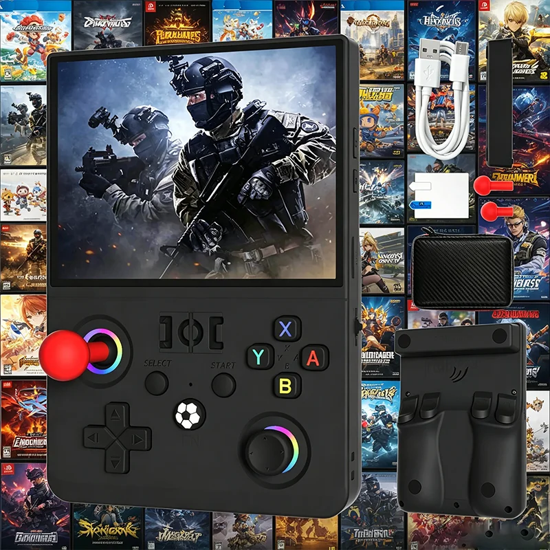 2026 Upgraded R36MAX2 Retro Handheld Game Console 4.5 Inch HD 1024×768 Screen Open Source Portable Pocket Video Game Player