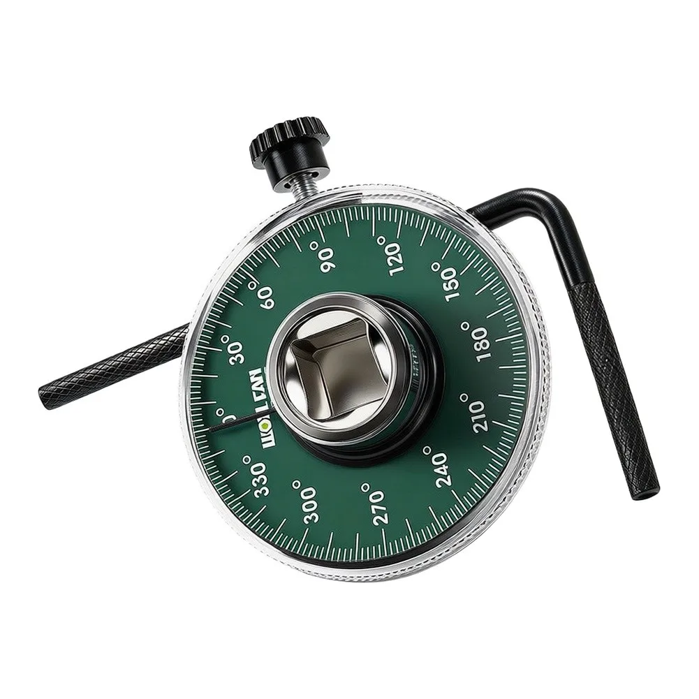 High Strength Alloy Steel 1/2 Drive Torque Angle Gauge 360 Degree Scale For Vehicle Engine Bolt Installation Precise Angle Read