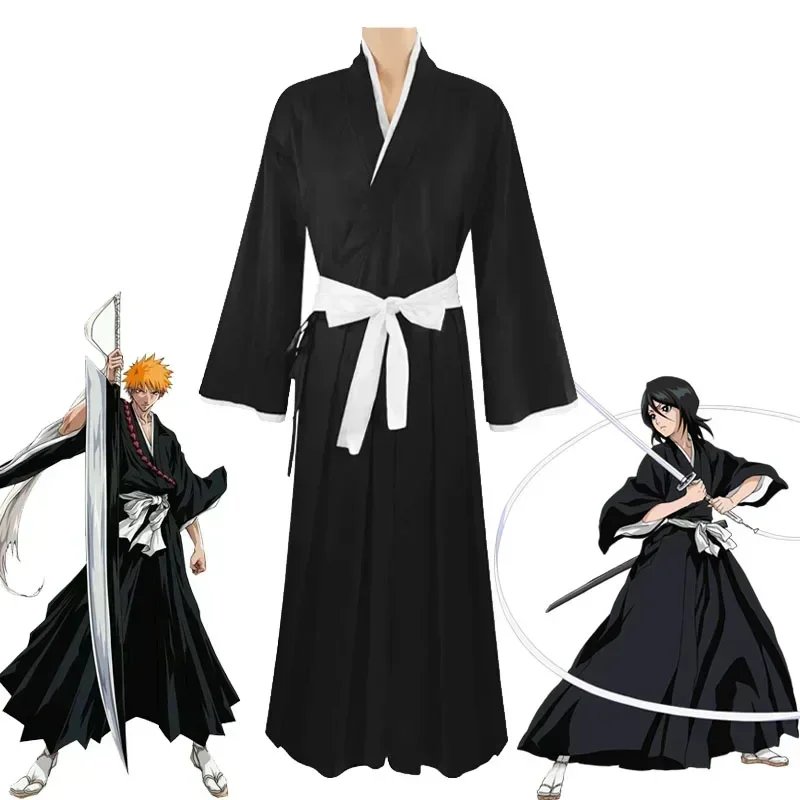 Bleekmiddel Kuchiki Rukia Cosplay    osaki Ichigo Die Pa Soul Society Shinigami Kimono Volledige Outfit Duizend Jaar Bloedoorlog