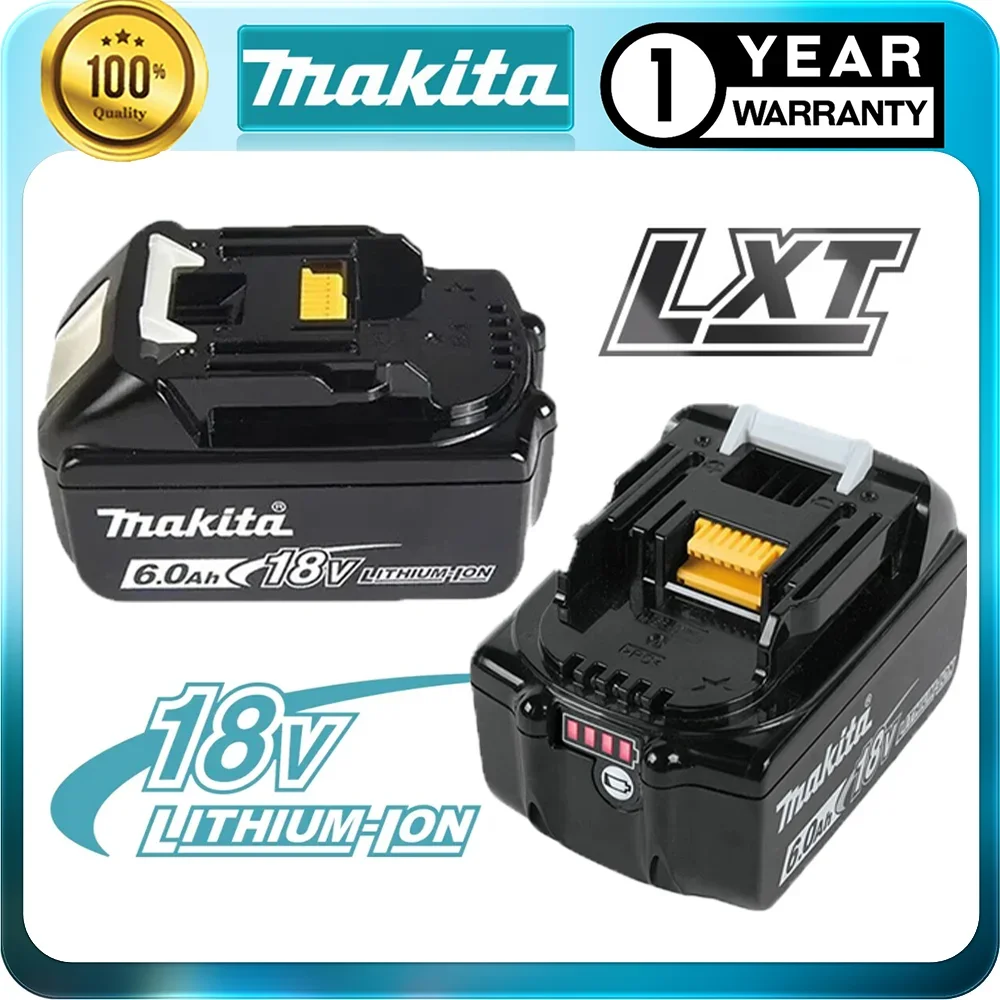 

Reliable Original Makita Rechargeable Power Tool Battery, Replaceable LED Lithium-ion, 6Ah 18V LXT BL1860B BL1860BL1850 BL1830