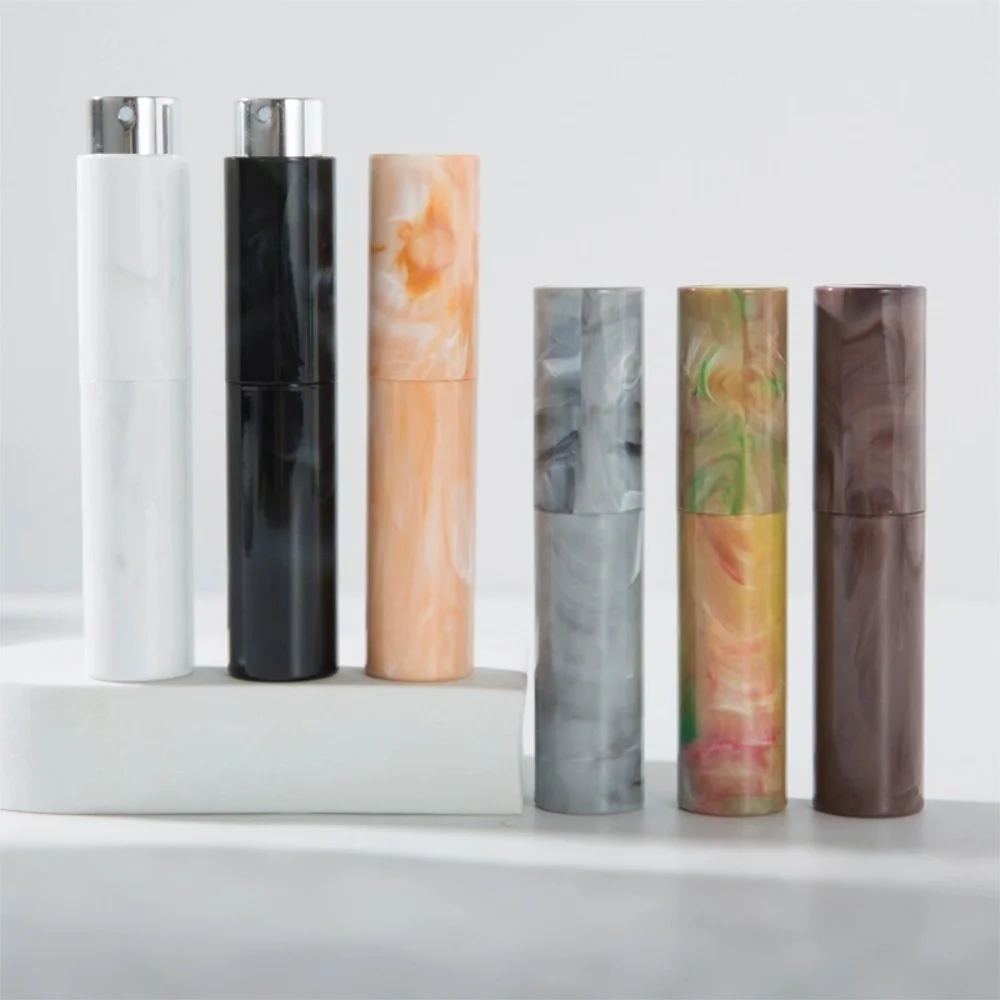Neue heiße ABS 10 ml Marmor Parfüm nachfüllbare Flasche für Reisen, Nachfüll-Zerstäuber-Sprühglas-Flasche, tragbare leere Spenderpumpe