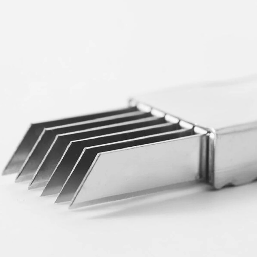 Cortador de verduras multifunción de acero inoxidable, 6 hojas, Ideal para cebolletas, corte de chile, utensilios de cocina de calidad alimentaria, sin deformación