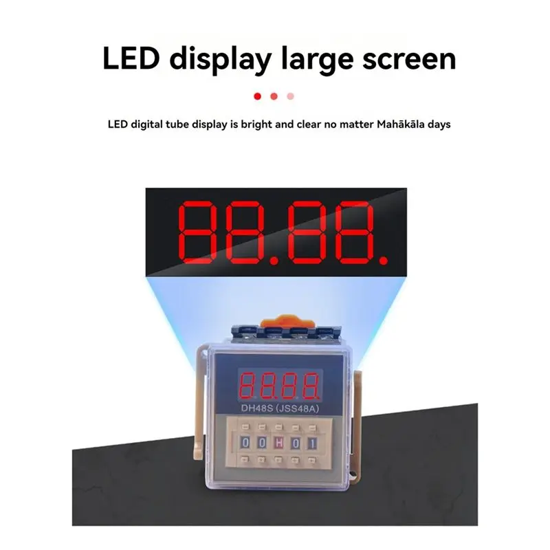A74E-DH48S-S 12V Time Relay DC12V Repeat Cycle With Socket DH48S Series Delay Time With Base