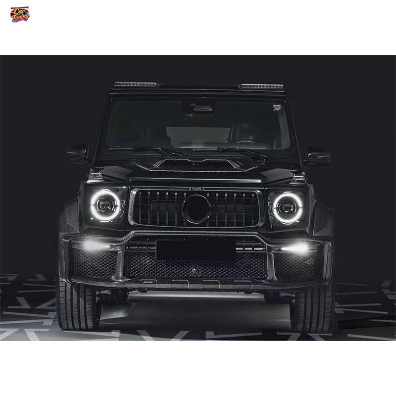 Suitable for Mercedes-Benz W465 carbon fiber body kit between 2018 and 2021, including front lip, hood, and front and rear bumpe