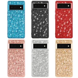luxury Glitter Back Case For Google Pixel 6 6A Pro 7A 7Pro 8  Paillette Bling Bling Twinkle shining Shockproof Soft Slim Cover