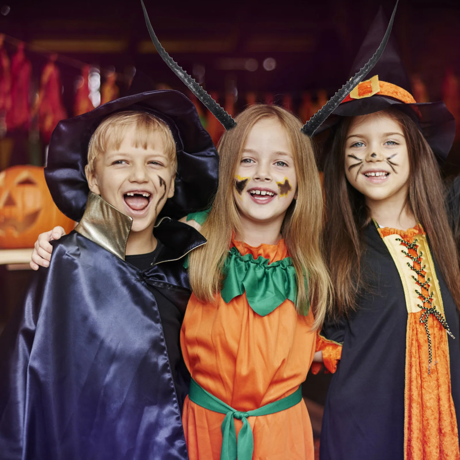 1Pair Antelope Horn Shape Charms for DIY Hair Pin Making Premium Plastic Craft Accessories Hair Clips Decor Kids Girl Party