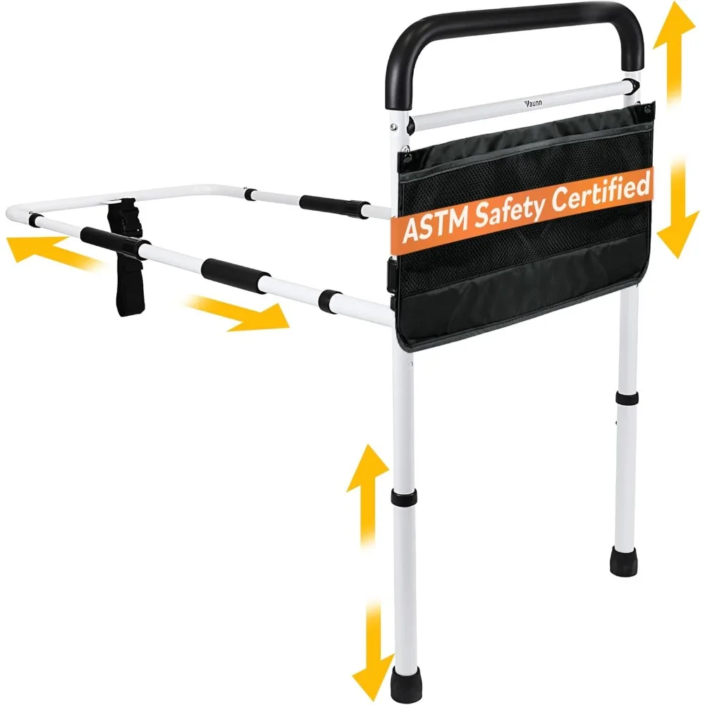 

FSA/HSA Eligible, Medical New Adjustable Bed Assist Rail Handle (Passed ASTM F3186–17 Safety Standard) and Hand Guard Grab Bar,