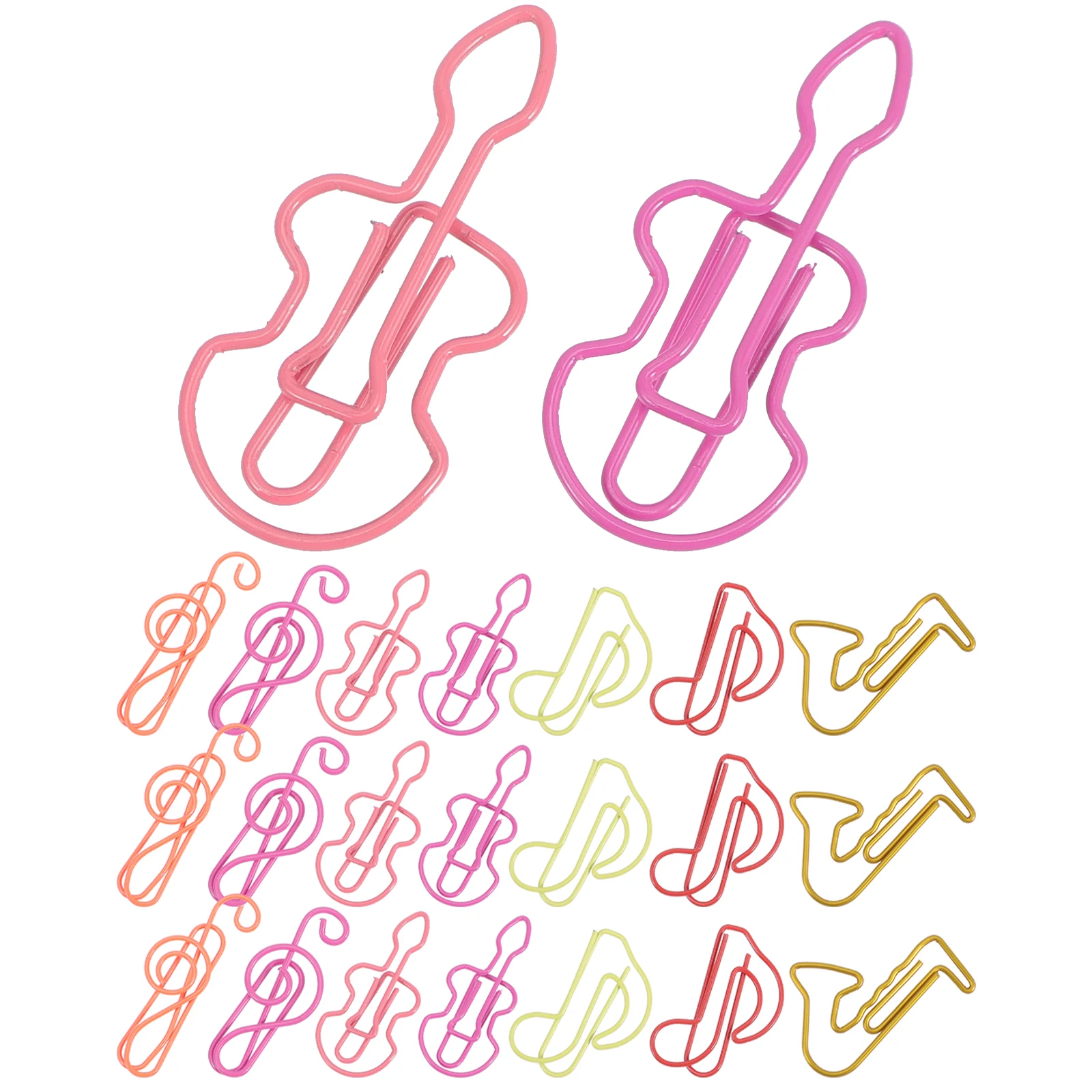 

60Pcs Music Note Paper Clips Metal Creative Paper Clamp Office Document Clips School Supplies Colorful Multiuse Paperclips