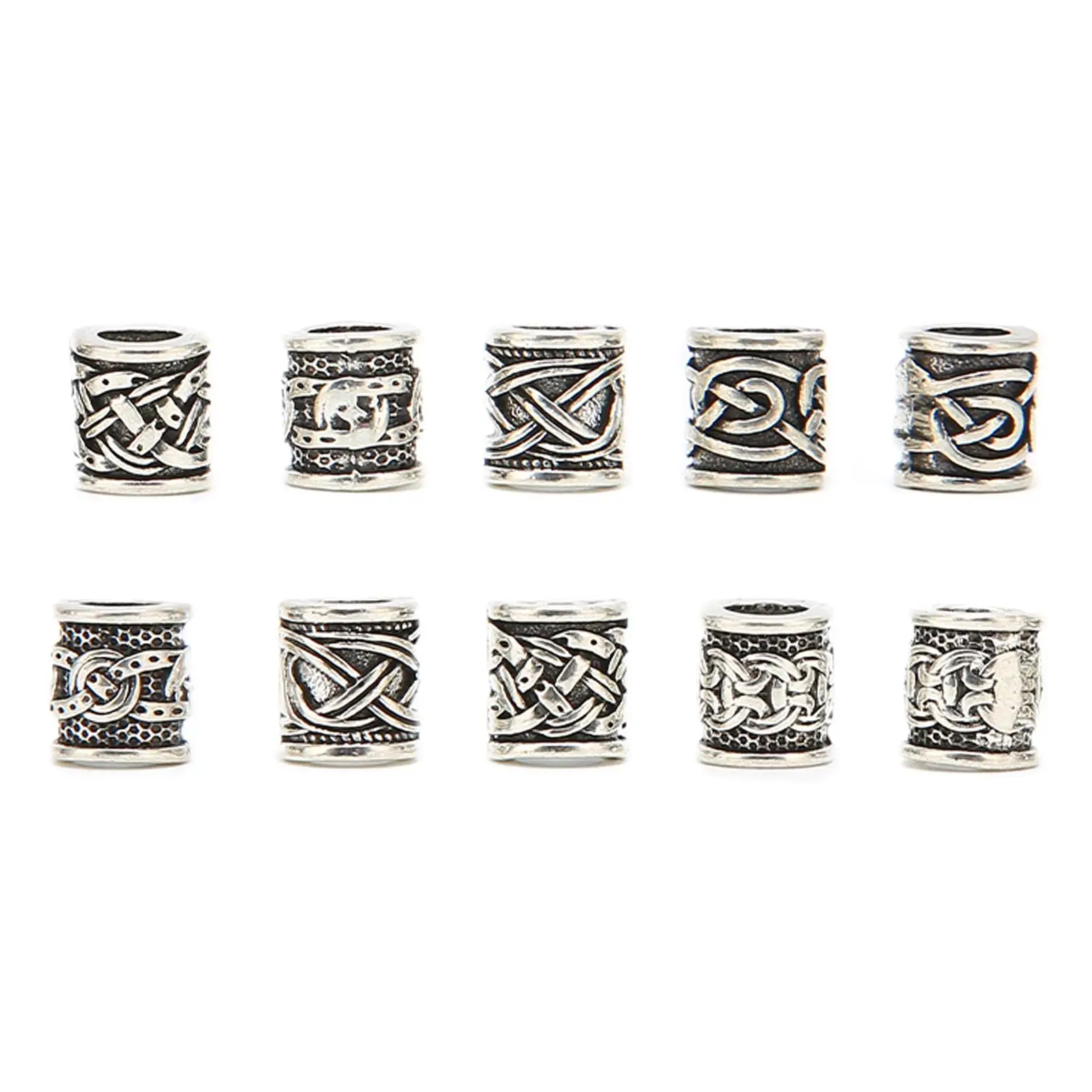 

10PCS Viking For beard Beads | Alloy Antique Norse Dreadlock | DIY Bracelet Necklace | Male Care Supplies