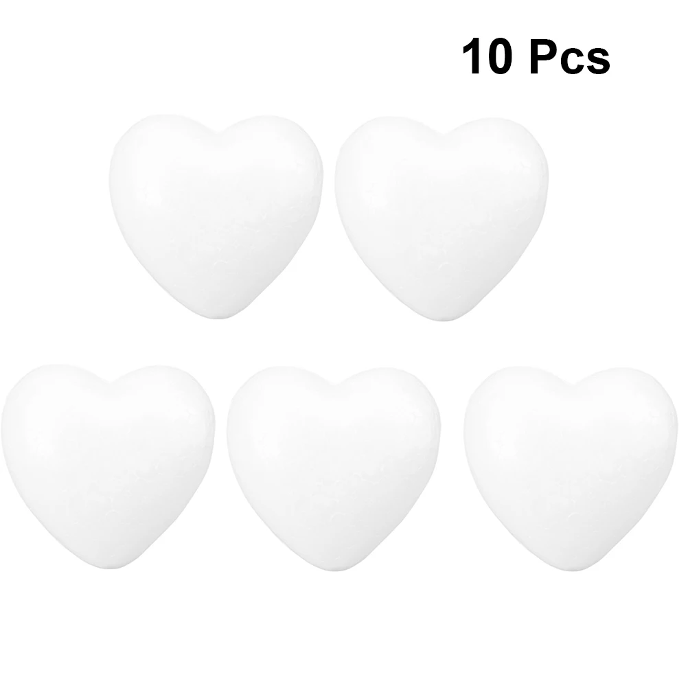 

4pcs Solid Foam Heart Craft Diy Ornament 165Mm For Wedding Valentine'S Day Party Decor Modeling Lightweight Durable Heart