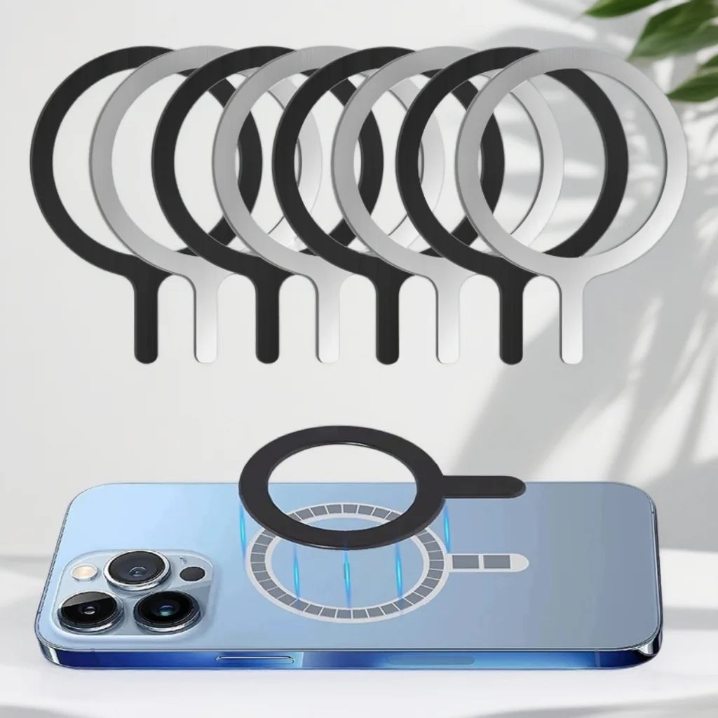 

Sticker Ring Metal Plate for Magsafe Accessories Magnetic Mobile Phone Holder Car Wireless Charger Iron Sheet for iPhone 14 15