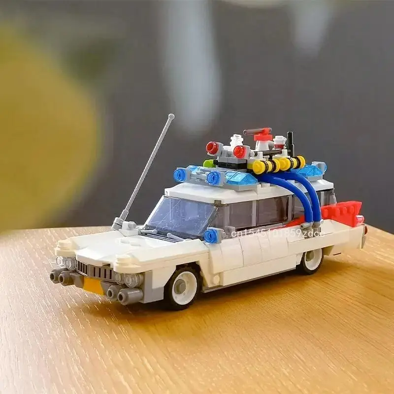 MOC Technique Voitures Ville Ecto-1 Modèle décennie s De Construction Film Vitesse Champion Véhicule MOC-168757 Briques DIY Éducation Jouets cadeaux