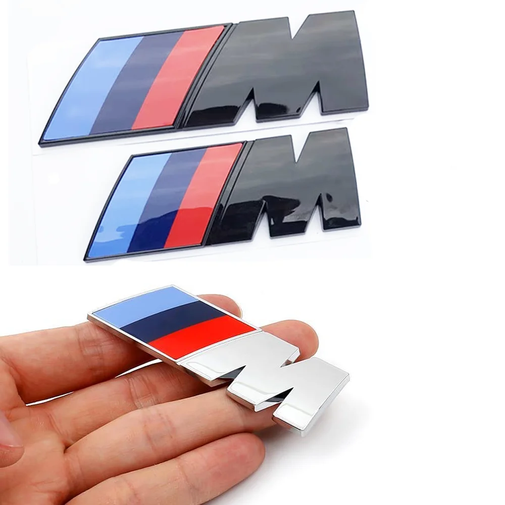 Autocollant logo M pour pare-chocs arrière de voiture, emblème latéral de garde-boue en ABS, 1 pièce, pour BMW M M3 M5 M6 E46 E90 F30 X1 X3 X5 X7, accessoires