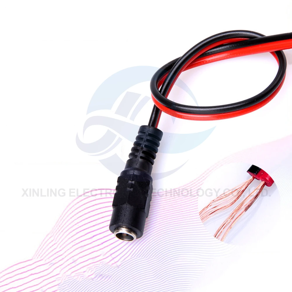 5pcs 10pcs 5.5x2.1 mm Male Female Plug 12V DC Power Pigtail Cable Jack for CCTV Camera Connector Tail Extension 24V DC Wire