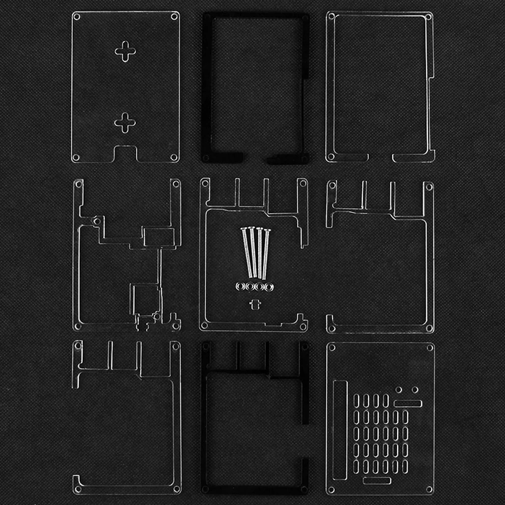 

Transparent Protective Case Support Official Active Cooler 9 Layers Case Acrylic Enlosure Shell Fit for Raspberry Pi 5 4GB/8GB